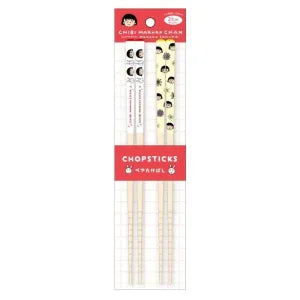 Chibi Maruko-chan Pair of Bamboo Chopsticks (21cm) Maruko