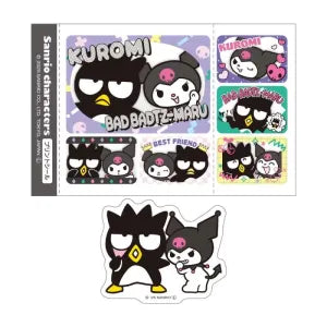 Sanrio Characters Print Seal Style Sticker Set Bad Badtz-Maru & Kuromi