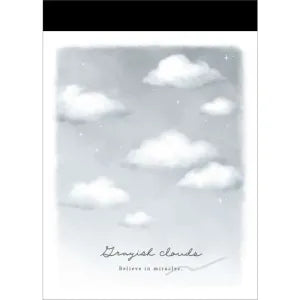 T_Sora no Iro Mini Memo Pad / Grayish Clouds