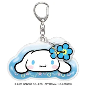 Sanrio Characters Air-in Key Holder / Cinnamoroll / Hibiscus