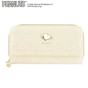 Snoopy Long Wallet / Quilted P Ivory