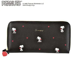 Snoopy Long Wallet / Heart Black