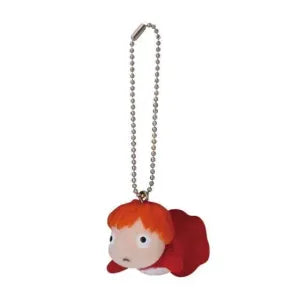 Ponyo on the Cliff by the Sea Flocking Keychain Ponyo 2.2*2.4*3.5cm