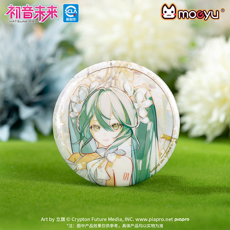 Moeyu Hatsune Miku Summer Flowers Series Tinplate Badge - Kanako.store