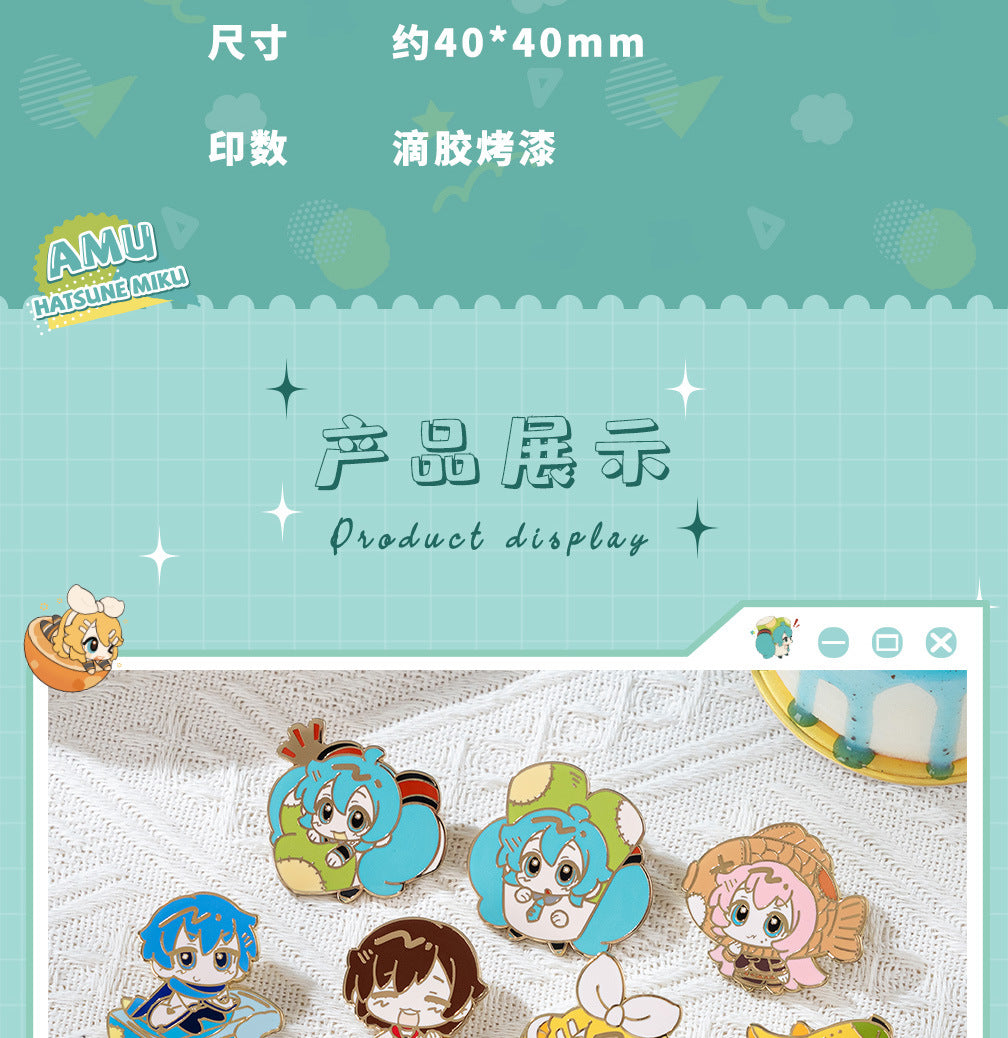 Moeyu: Hatsune Miku AMU Series Metal Enamel Brooch (Blind Box) - Kanako.store