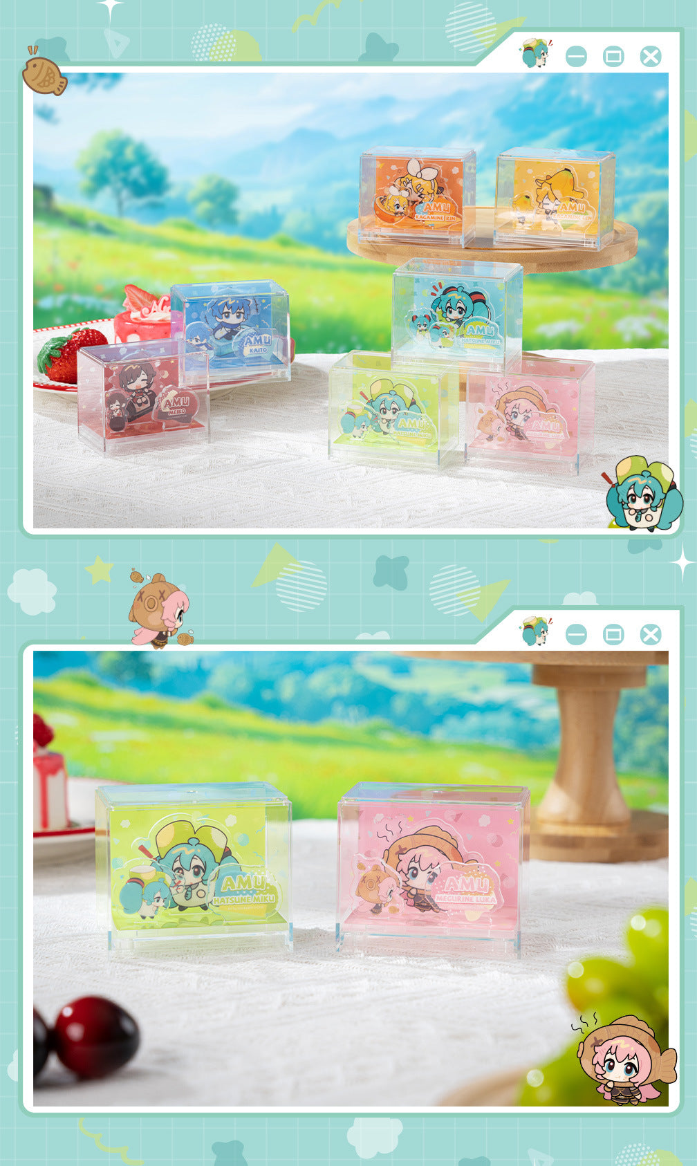 Moeyu: Hatsune Miku AMU series acrylic scene decoration (blindbox) - Kanako.store