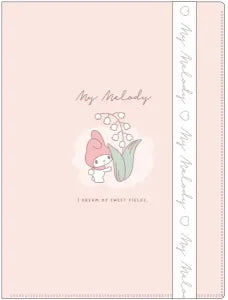 Sanrio 6P Clear File Holder with Logo Belt My Melody