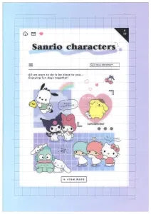 Sanrio Clear Grid Notebook Best Friends Characoters