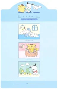 Sanrio Die-cut Double sided Writing Pad Characters / Routine