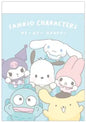 Sanrio Mini Memo Hey hey Hold me! Characters