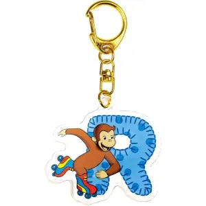 Initial acrylic key chain - R