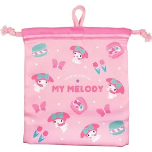 Sanrio ”Kinchaku” Pouch with Inner Pocket Love Me Colors / MM