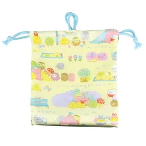 Sumikkogurashi ”Kinchaku” Pouch with Inner Pocket Let's play with Minicco