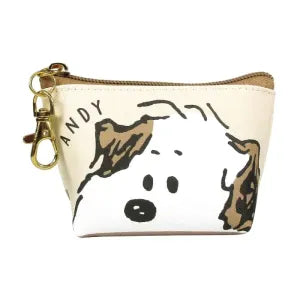 Snoopy Triangle mini pouche Face close up / Andy