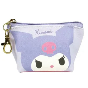 Sanrio Triangle Mini Pouch Face close up / Kuromi