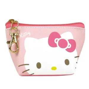 Sanrio Triangle Mini Pouch Face close up / Hello Kitty