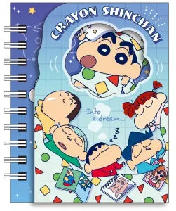 Crayon Shin-chan Mini Ring Binder Memo with a Magnet Good Night Friends