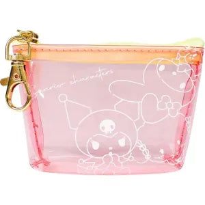 CHOCOTTO triangle clear pouch - Pink