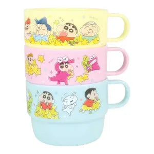 Crayon Shin-chan Plastic Cup 3P Set - Lots of Chocobi