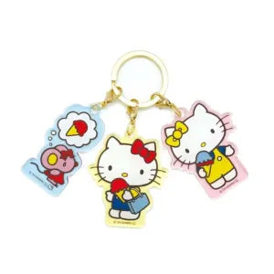 Sanrio Characters 3 Charm Key Holder - Ice Cream
