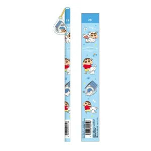 Crayon Shin-chan 2B Pencil with Charm Shin-chan and Shiro