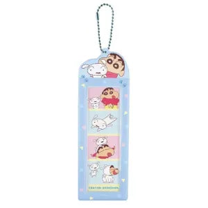 Crayon Shin-Chan 4-Cut Photo Keychain - Blue
