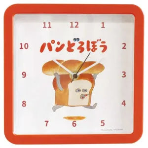 Pan Dorobou Square Wall Clock - Red