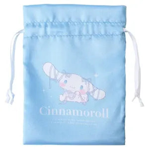 Sanrio Characters Satin Drawstring Bag Ballet Core / Cinnamoroll