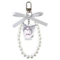 Sanrio Characters Ribbon Pearl Keychain Ballet Core / Kuromi