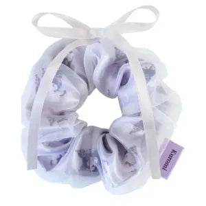 Sanrio Characters Ribbon Layered Scrunchie Ballet Core / Kuromi