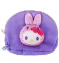 Hello Kitty Colorful Bunny Boa Face Cosmetic Pouch PURPLE