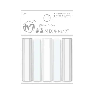 Plain Color Kakumaru MIX Cap - Clear_White