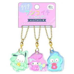 Sanrio Characters Clear Stand Keychain - Mokotto - Pink