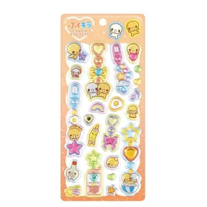 Puffy Glitter Charm Sticker / Natto-chan