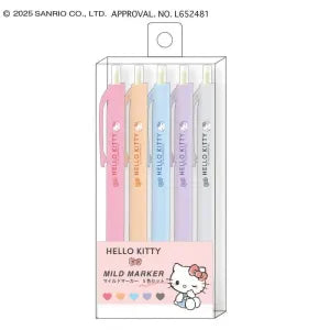 Triangular Gel Pen 5-Color Set - Hello Kitty
