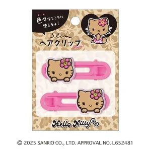 Slim Hair Clip / Hello Kitty / Leopard