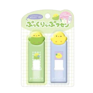 Puffy Clip & Sticky Notes / Parakeet and Chick