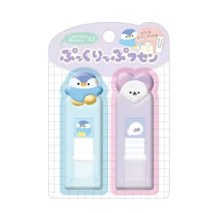 Puffy Clip & Sticky Notes / Penguin and Seal
