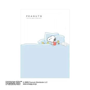 T_Snoopy Milky Clear Grid Notebook / Bedtime