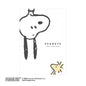 T_Snoopy Milky Clear Grid Notebook / Upside Down
