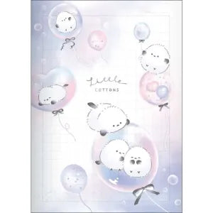 T_Cute Bird Milky Grid Notebook / Little Cottons