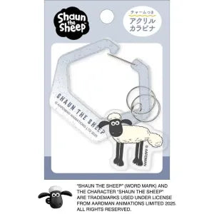 Shaun the Sheep Charm with Acrylic Carabiner / Shaun