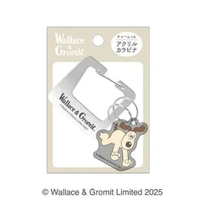 T Wallace and Gromit Charm with Carabiner / Gray