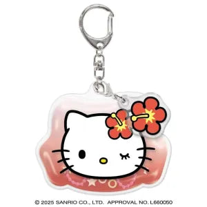 Sanrio Characters Air-in Key Holder / Hello Kitty / Hibiscus