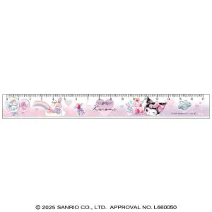 Slim 17cm Ruler / Kuromi / Heart