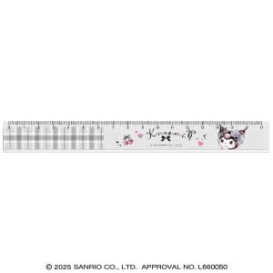 Slim 17cm Ruler / Kuromi / Ribbon