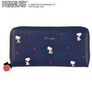 Snoopy Long Wallet / Heart Navy