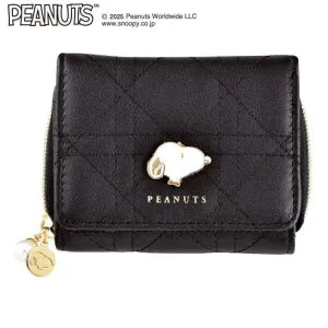 Snoopy Wallet / Quilted P Black