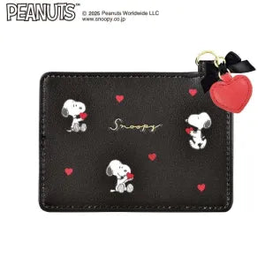 Snoopy Pass Case / Heart Black