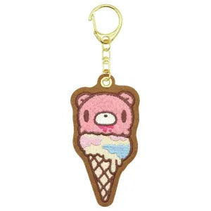 Gloomy Chenille Embroidered Felt Keychain - Ice Cream